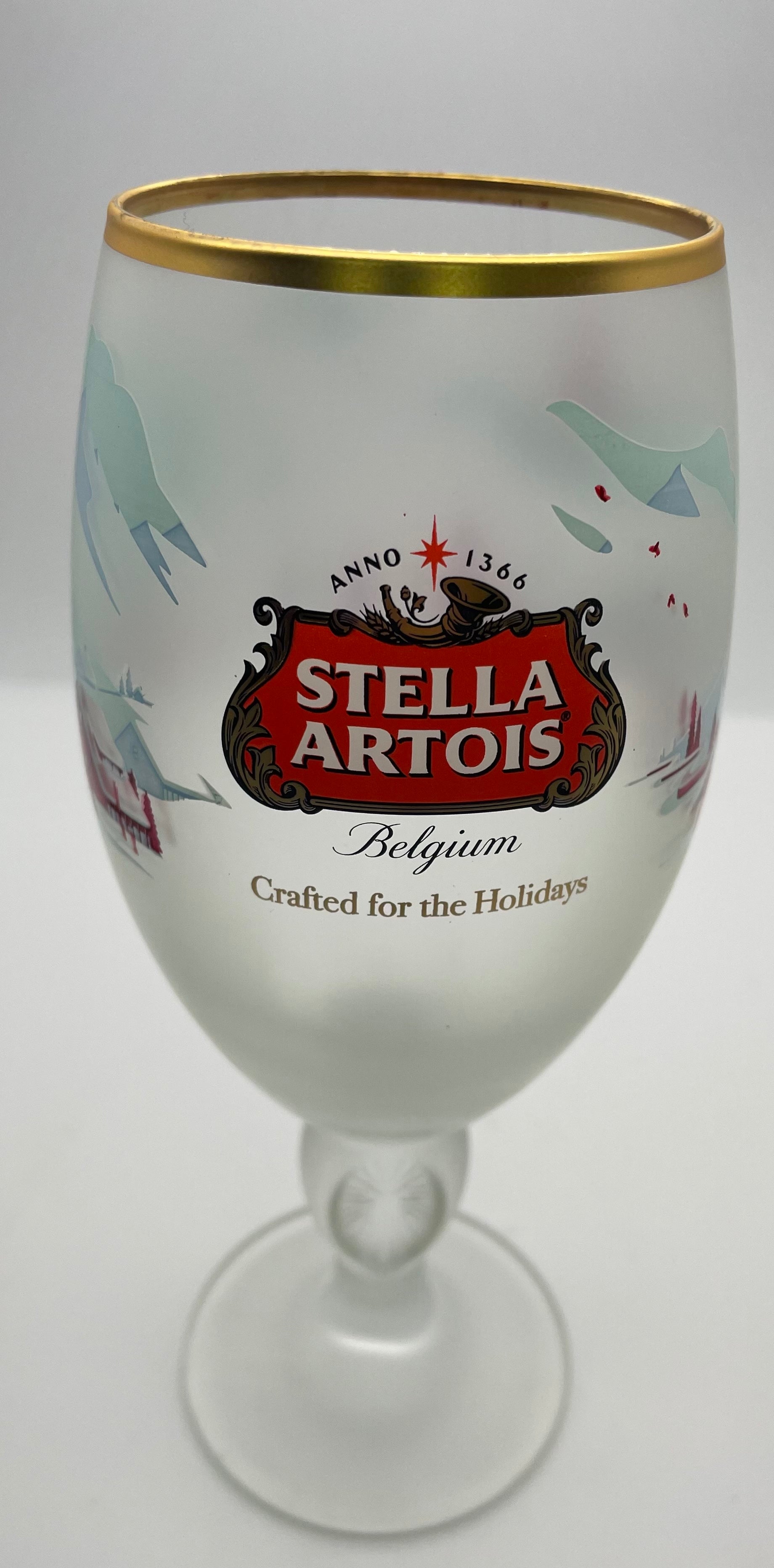 Official Limited Edition Frosted Stella Artois Holiday Christmas Beer Glass  33cl