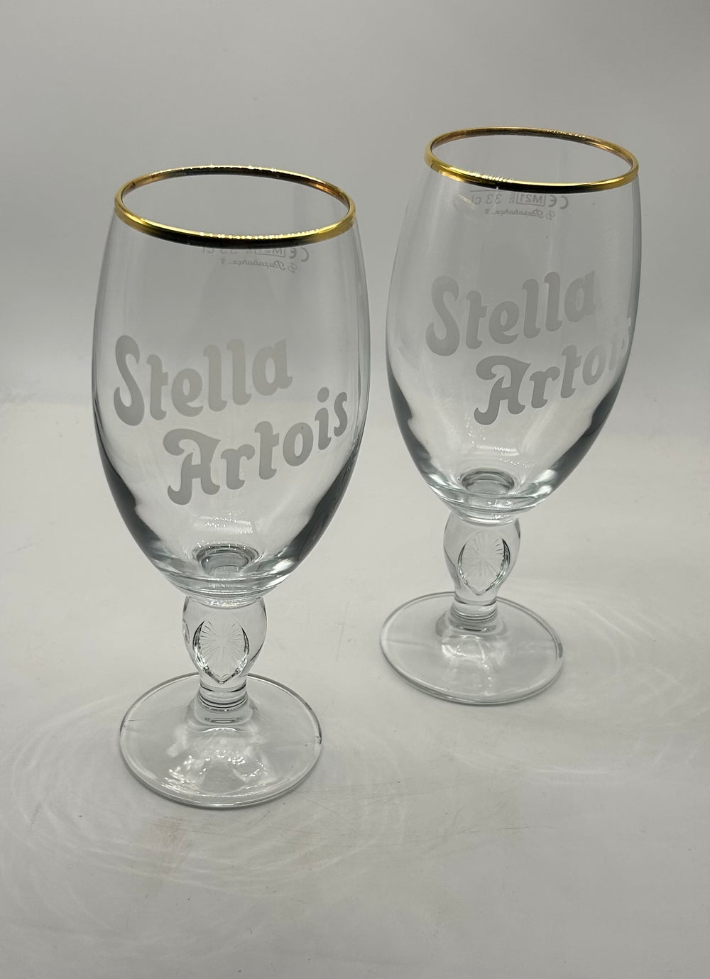 2 x Stella Artois 33cl heritage 2 chalice glass