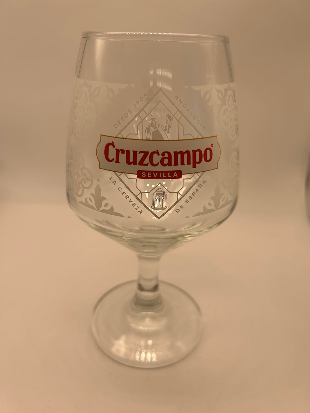 Cruzcampo 20oz nucleated pint glass