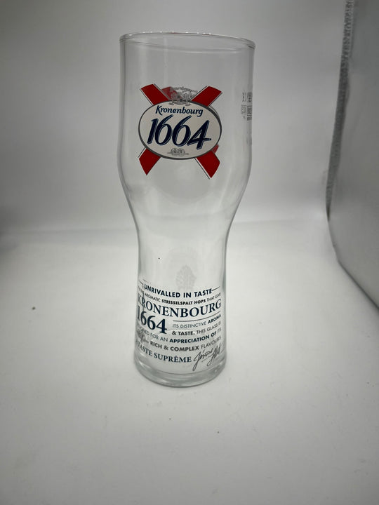 1 x kronenbourg 1664 nucleated pint glass