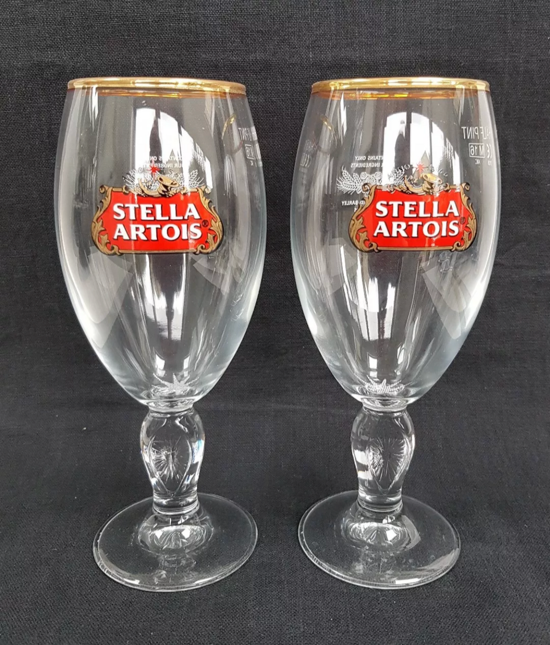 24 x Stella Artois Nucleated pint glasses (B grade)