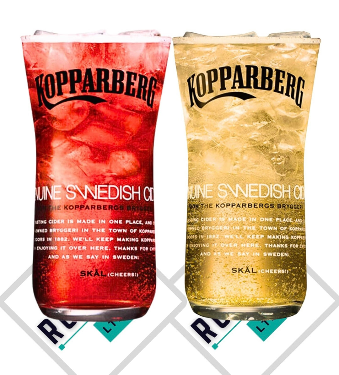 12 x full case of kopparberg 500ml pint glasses