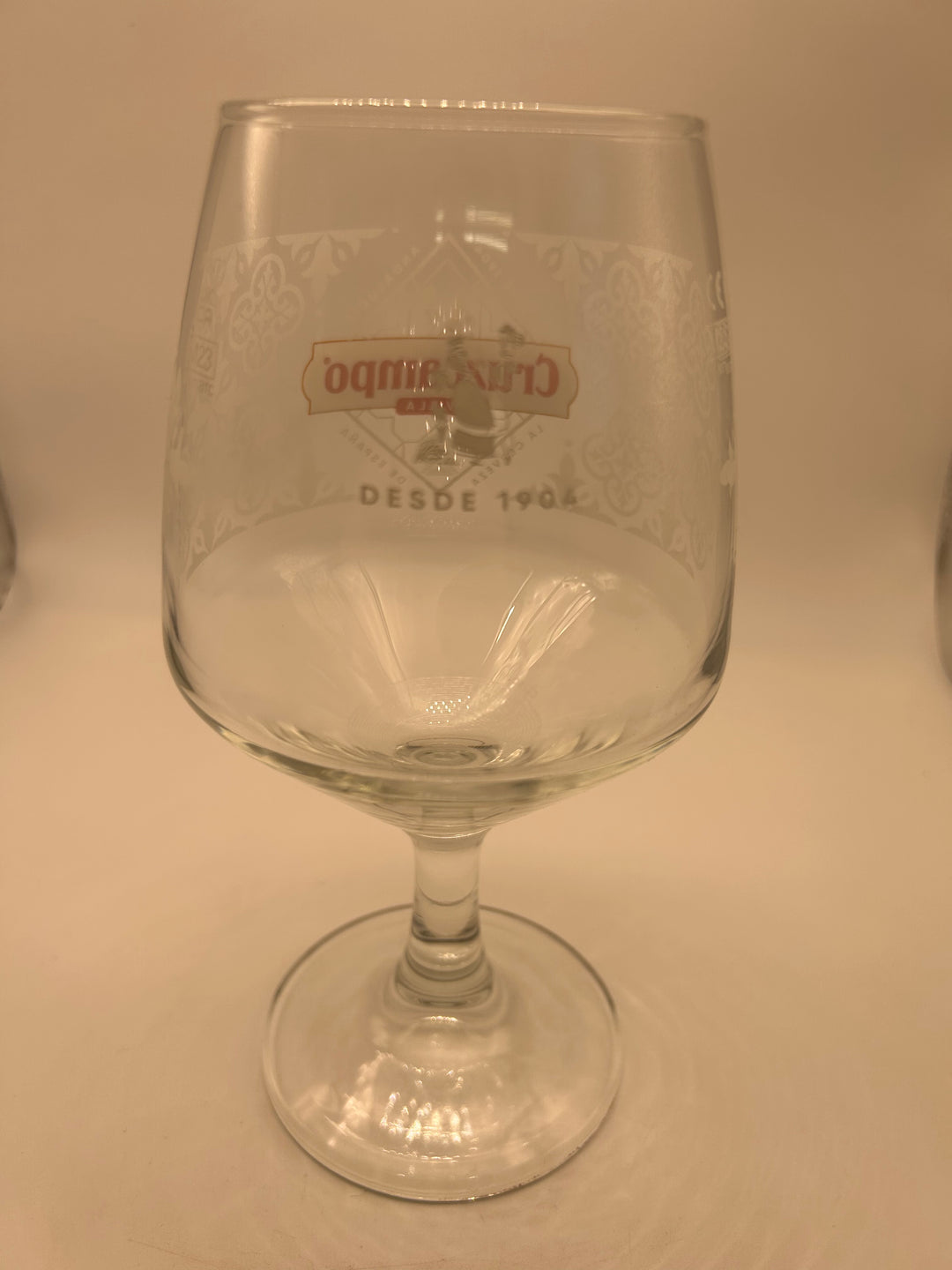 Cruzcampo Nucleated Pint Glass - 20oz Chalice