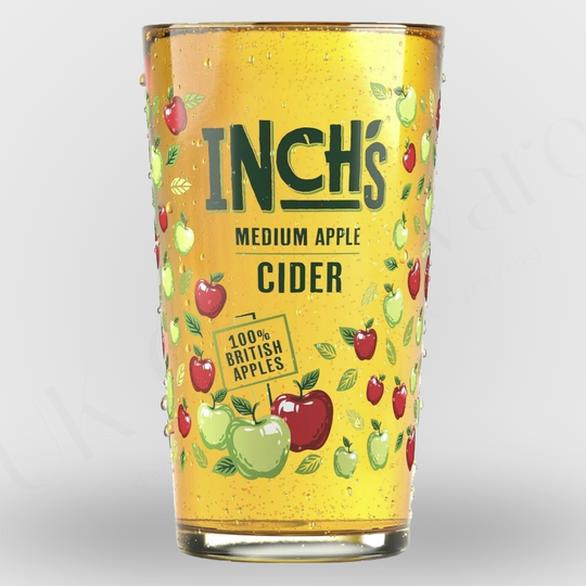 Inch's Medium Apple Cider Pint Glass - 20oz Shaker Pint