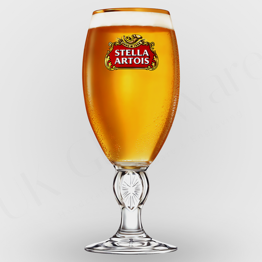 24 x Stella Artois Nucleated pint glasses (B grade)