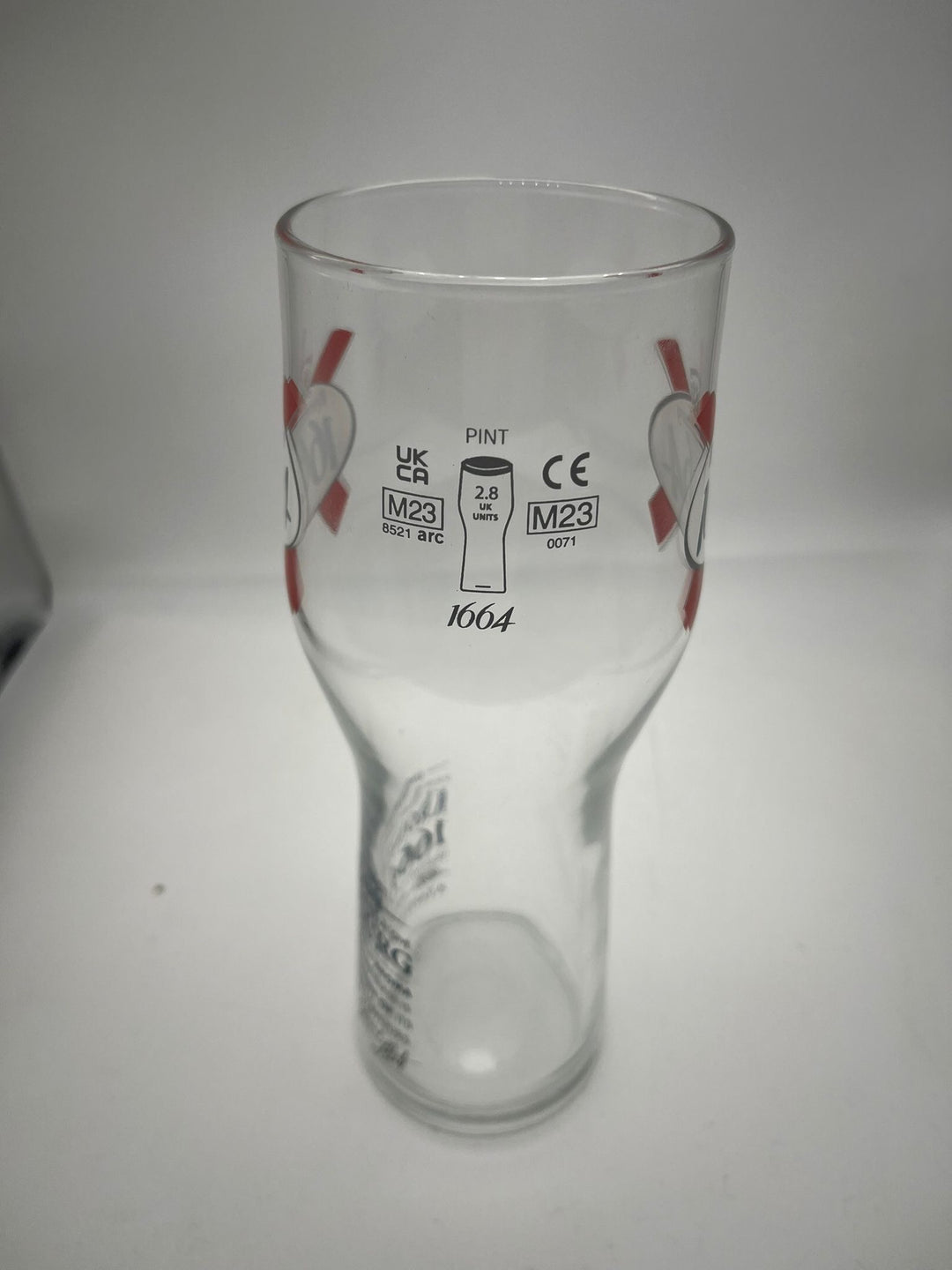 24 x kronenbourg 1664 nucleated pint glasses