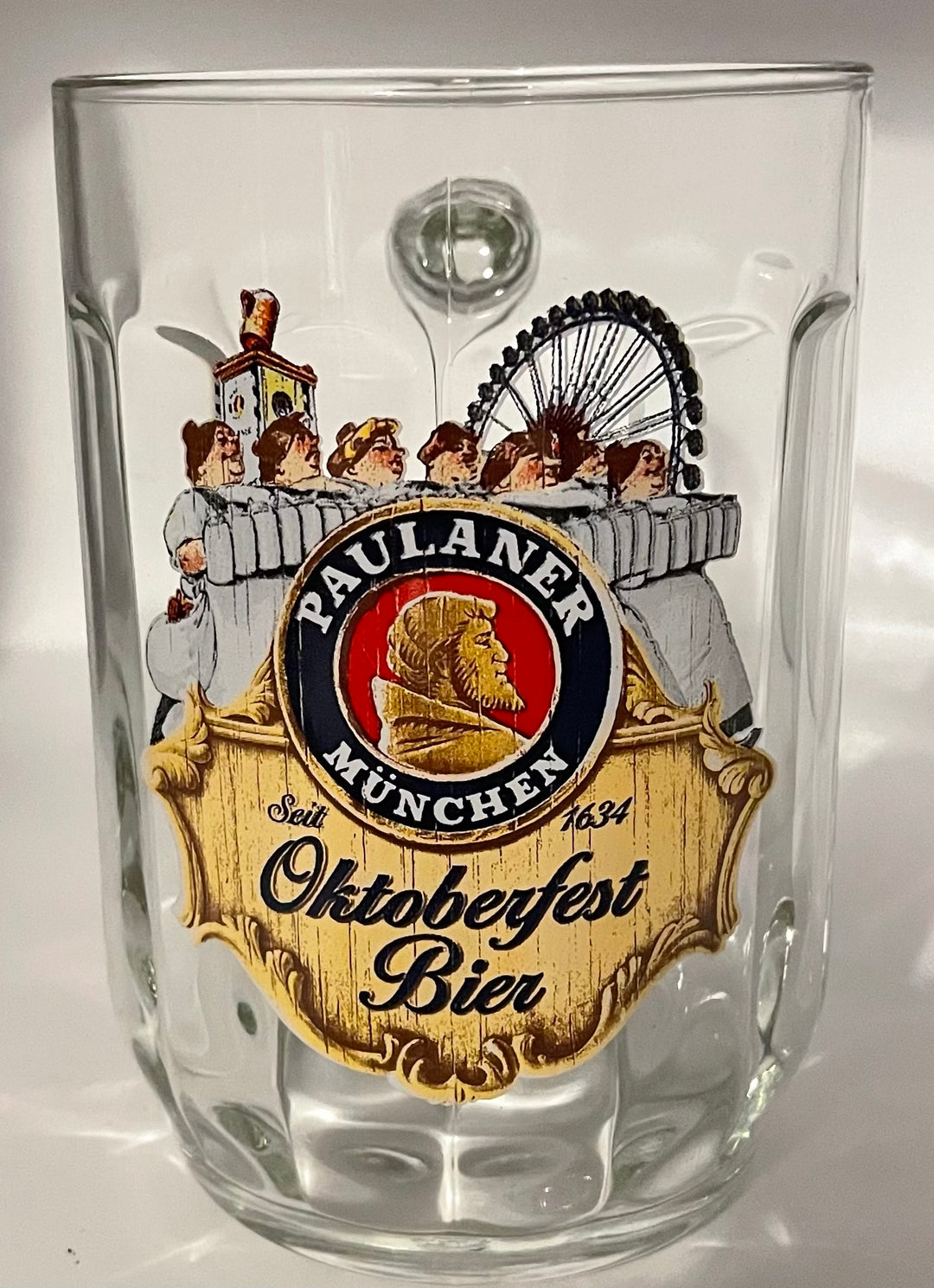 Paulaner munchen Oktoberfest bier 0.5litre stein glass