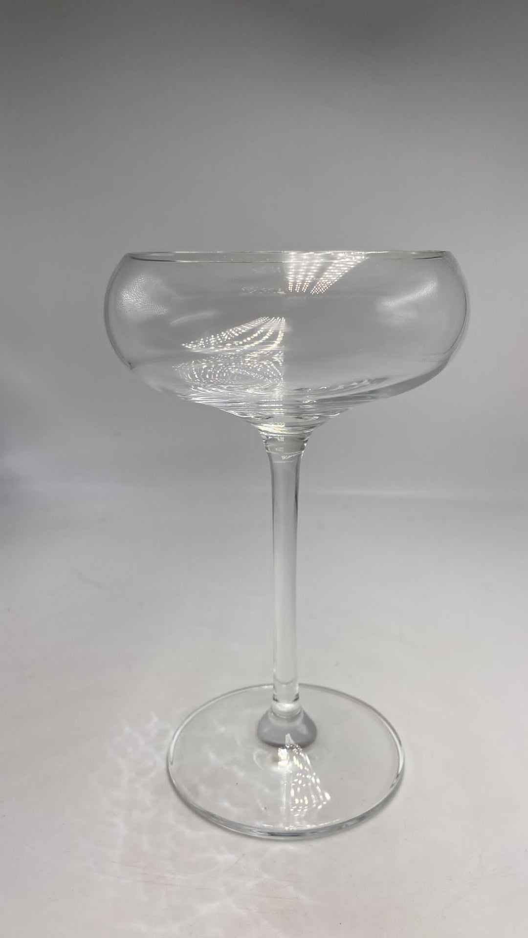 6 X Bespoke Champagne Saucers Martini 200ml Clear Cocktail Glasses