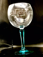 Load image into Gallery viewer, Bombay sapphire engraved “Happy Mother’s Day” glass
