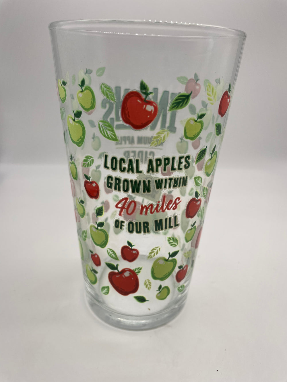 Rolling inches apple cider 20oz pint glass