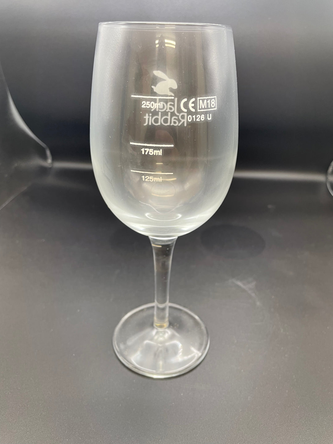 Jack rabbit wine glass