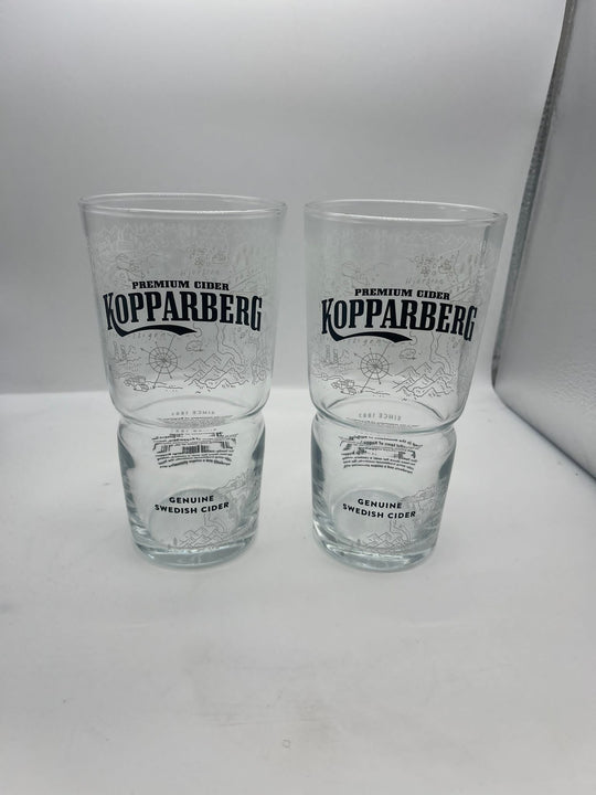 2 x limited edition kopperburgh Nucleated pint glasses