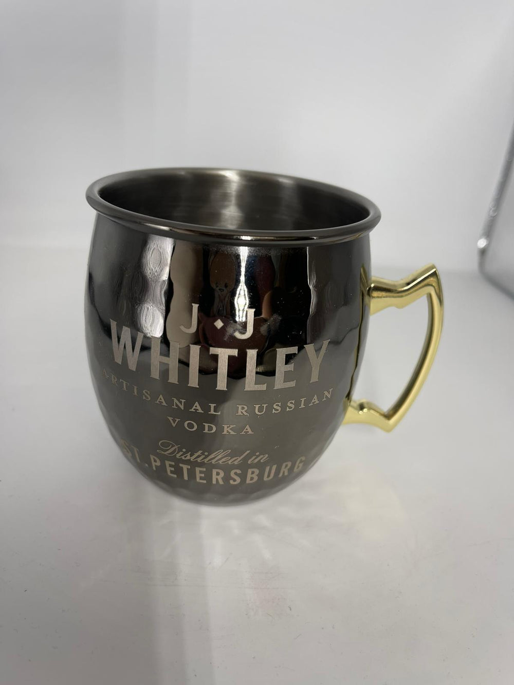 Jj whitely metal Russian vodka cup