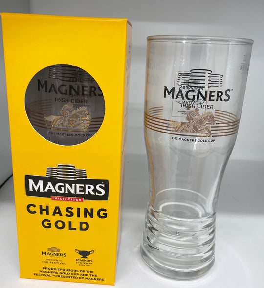 Magners GIFT BOXED limited edition Cheltenham gold cup pint glasses