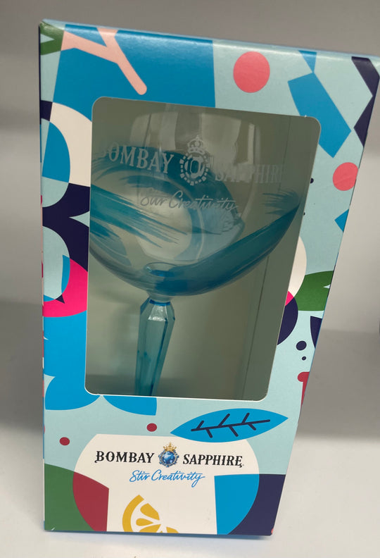 Bombay sapphire hexagon based gin balloon glass in gift box