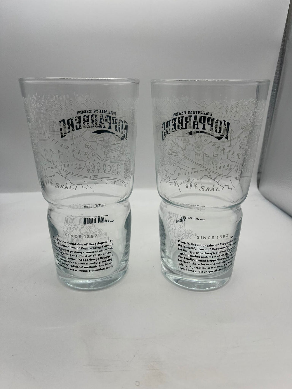 2 x limited edition kopperburgh Nucleated pint glasses