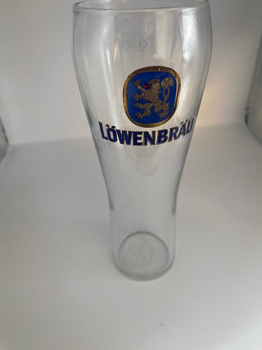 Lowenbrau tall NUCLEATED 20oz pint beer glass