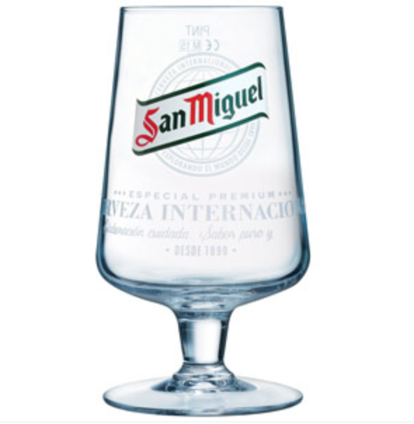 SAN MIGUEL 20oz PINT BEER GLASS