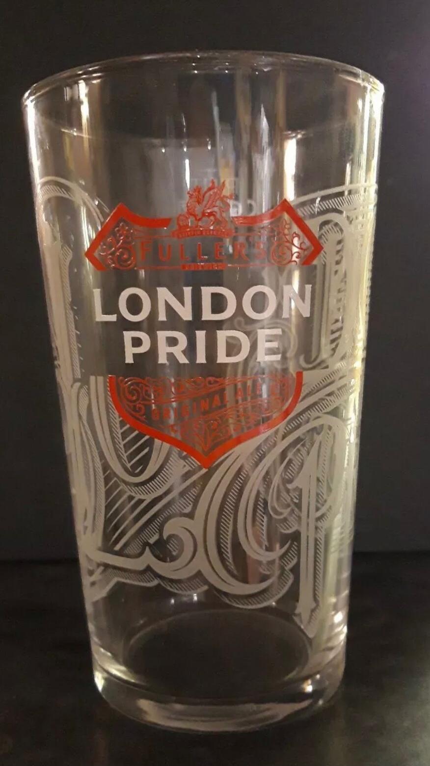 FULLERS LONDON PRIDE BEER 20oz PINT Glass